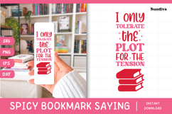 Spicy Bookmark Saying SVG | Book Lovers - For The Tension Product Image 1