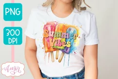 Summer vibes PNG for Sublimation design, Ice lolly shirt PNG Product Image 2