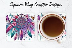 Dream Catcher Mug coaster | Coaster | Sublimation Design Product Image 1