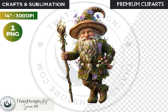 Spring Blossom Gnomes Cliparts Fantasy graphics scrapbooking Product Image 1