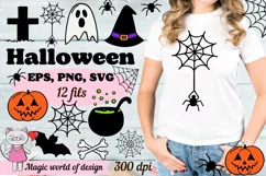 Halloween hand drawn clipart svg cut file for Cricut Product Image 1