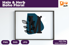 Halo &amp; Herb Boho Floral Monogram Product Image 1