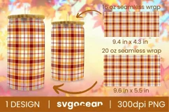 Plaid Can Glass | PNG | 16 Oz | 20 Oz Libbey Glass Product Image 2