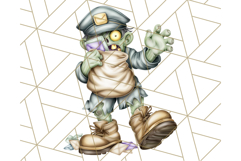 Bold Zombie Clipart PNG, Creepy Halloween Clip Art Product Image 3
