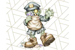 Bold Zombie Clipart PNG, Creepy Halloween Clip Art Product Image 3