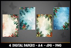 4 Vintage Christmas Floral Digital Papers I Junk Journal Product Image 2