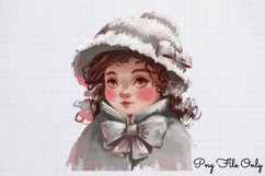 Victorian Winter Clipart Sublimation PNG Product Image 1