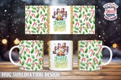 Christmas Mug Wrap Sublimation Frosty Smiles Quote Product Image 1