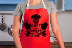 The Chef Is Always Right Svg, Funny Farmhouse Kitchen Svg. Product Image 2