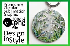 Fresh 3D Floral Keychain &amp; Coaster: Sublimation Assortment Product Image 1