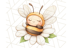 Adorable Bee Clipart PNG, Kawaii Bumblebee Illustrations Product Image 3