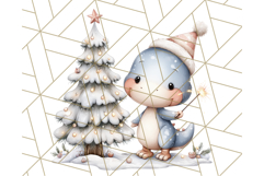 Christmas Dinosaur Party Png, Dino Clipart PNG Product Image 3