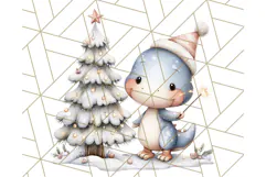 Christmas Dinosaur Party Png, Dino Clipart PNG Product Image 3