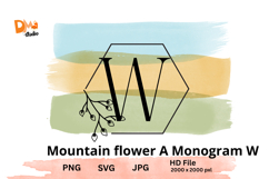 Mountain Flower Monogram Product Image 1