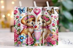 Dogs Valentine's Day Tumbler Wrap Sublimation Product Image 1