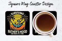 Father's Hood Mug coaster | Coaster | Sublimation Design Product Image 1