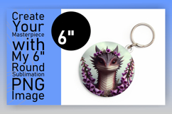 Playful Round Design for Keychains , Dragon Product Image 1