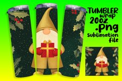 Christmas Gnome Tumbler Wrap 20oz Holiday Design Product Image 1