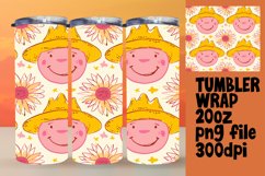 Retro Flower Smile Pattern Earring Sublimation 20oz Product Image 1