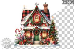 Christmas House Sublimation - Clipart PNG Design Product Image 1