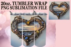 Summer Meadow Tumbler Sublimation - 3D Heart Frame Product Image 1