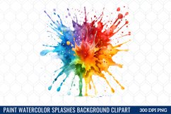 Watercolor Splashes Background Clipart Product Image 1