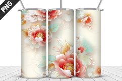 Flowers Tumbler Wrap | Sublimation Design | Tumbler PNG Product Image 1