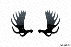 Moose Antlers Svg | Christmas Svg | Svg Cut Files Product Image 1