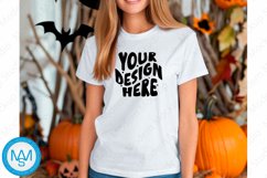 White women Tshirt Mockup, Halloween tshirt mockup Product Image 1