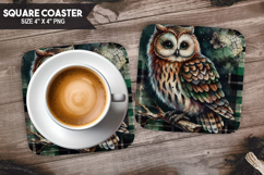 Woodland Animals Square Coaster PNG Bundle, Forest Animals Product Image 15