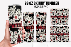 Christmas Deer Tumbler Sublimation ,20 oz Tumbler Wrap Product Image 1