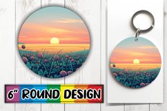 Scenic Springtime Round Design Sublimation Product Image 1
