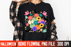 Fall Gothic Halloween Floral | Spooky Elegant Shirt Design Product Image 2