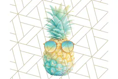 Sky Blue and Sunshine Yellow Summer Clipart PNG, Tropical Product Image 3