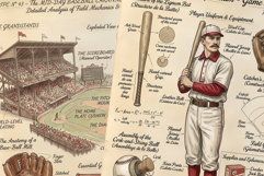 Baseball Junk Journal Pages Product Image 3