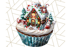 Christmas Cupcake PNG Clipart, Cute Food PNG, Holiday Treat Product Image 3