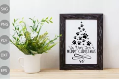 We Woof You a Merry Christmas SVG Design / Christmas Tree Product Image 2