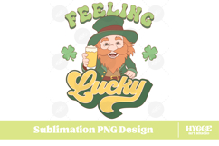 Happy St Patrick&#039;s Day PNG DTF Irish Lucky Leprechaun Beer Product Image 1