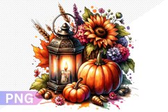 Autumn Harvest Pumpkin Sublimation - Pumpkin Clipart Design Product Image 1