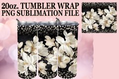 Glitter Flower &amp; Leopard Tumbler Wrap - Sparkle Elegance Product Image 1