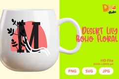 Desert Lily Boho Floral Monogram Product Image 1