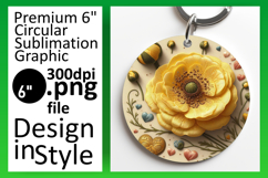 Sophisticated Circle PNG Car Coaster , 3D Flower Product Image 1