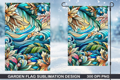 Flowers Garden Flag Sublimation| Flower Garden Flag PNG Product Image 1