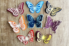 Layered butterfly svg bundle, 3d butterfly papercut Product Image 1