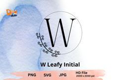 Leafy Initial Monogram - Nature Inspired Letters Product Image 1