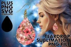 Luminous Teardrop Earrings Gift Ideas, Flower Pattern Product Image 1