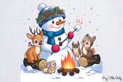 Golden Snowman Sublimation Clipart PNG Product Image 1
