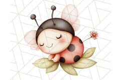 Cute Ladybug Clipart PNG, Pastel Whimsical Bug Illustrations Product Image 3