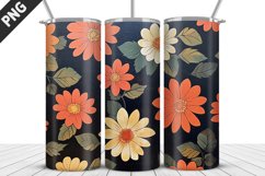 Flowers Tumbler Wrap | Sublimation Design | Tumble PNG Product Image 3