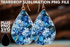 Blooming Beauty in Teardrop Earring Sublimation Product Image 1